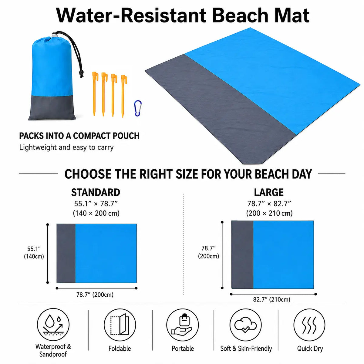 Water-Resistant Beach Mat