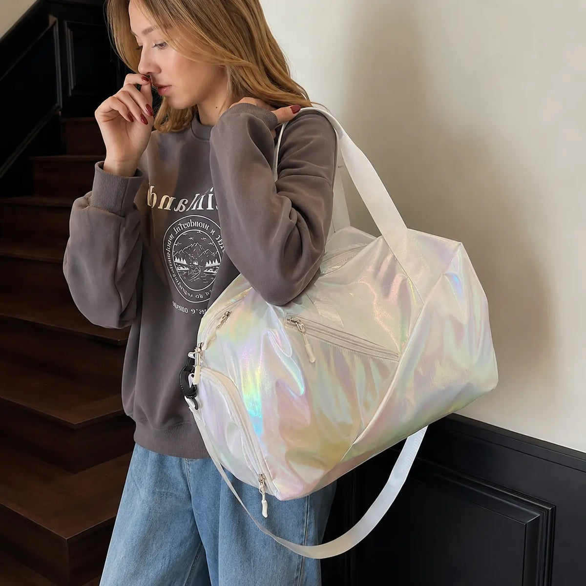 Aurora Drift Carryall - Pearl White