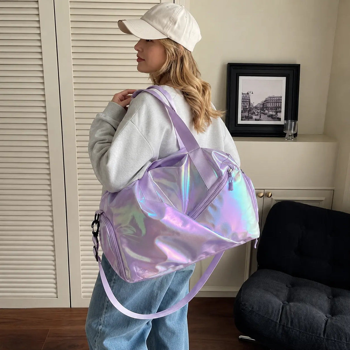 Aurora Drift Carryall - Lavender Prism