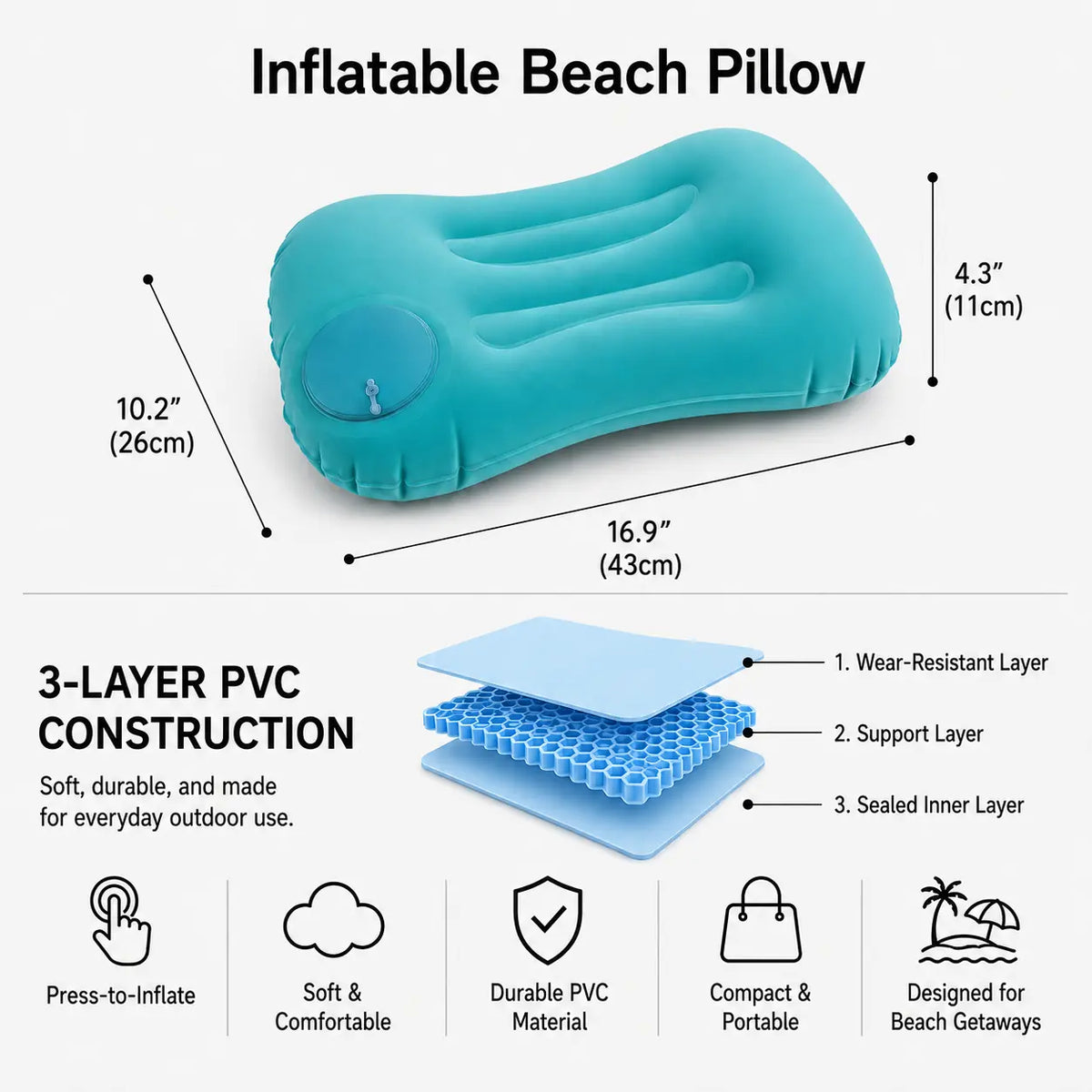 Inflatable Beach Pillow
