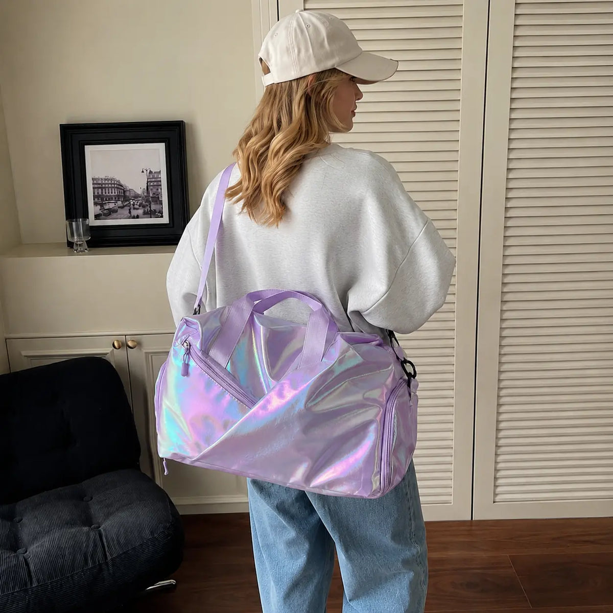 Aurora Drift Carryall - Lavender Prism