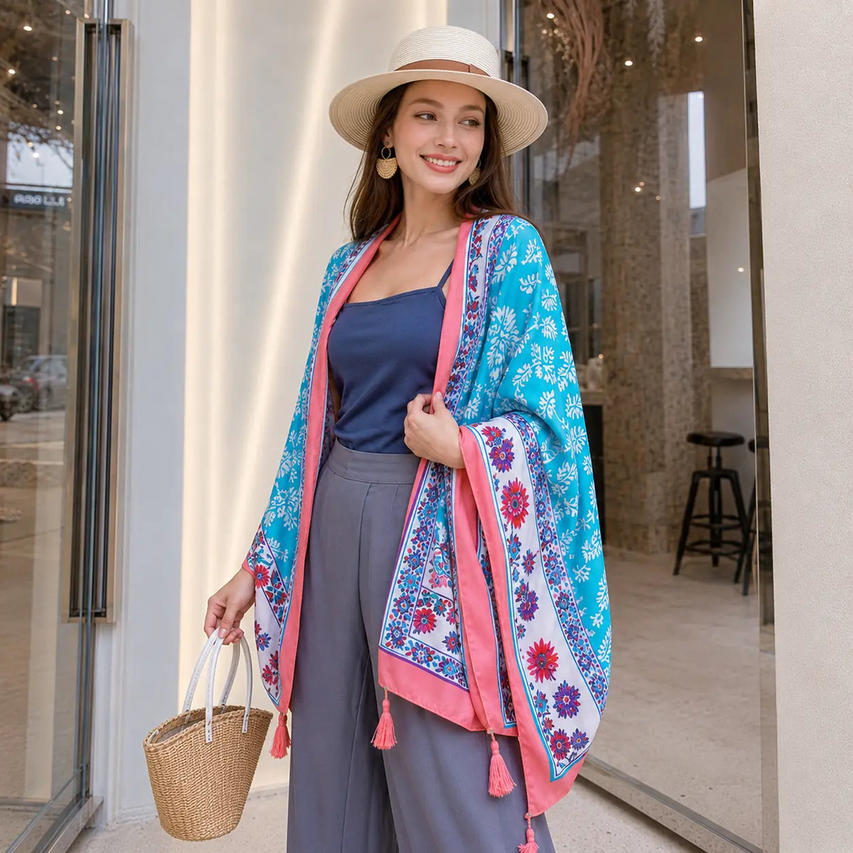 Solara Tapestry Wrap - Lagoon