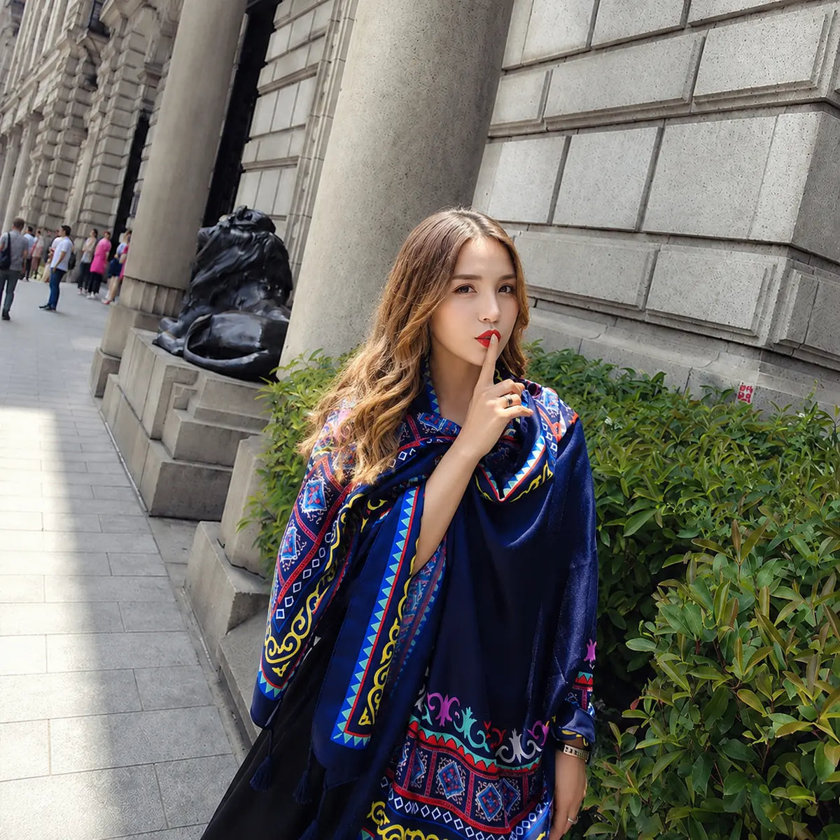 Solara Tapestry Wrap - Indigo