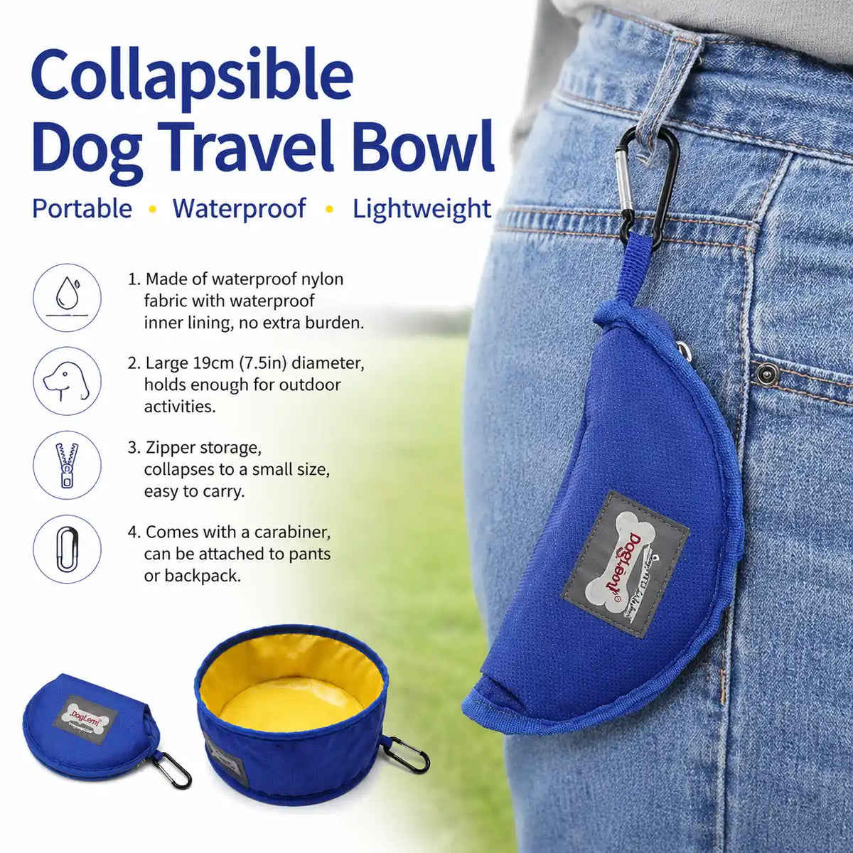 Collapsible Dog Travel Bowl