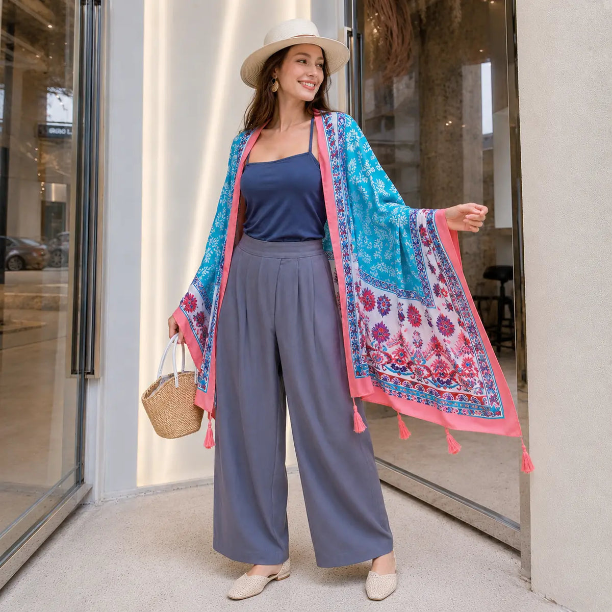 Solara Tapestry Wrap - Lagoon