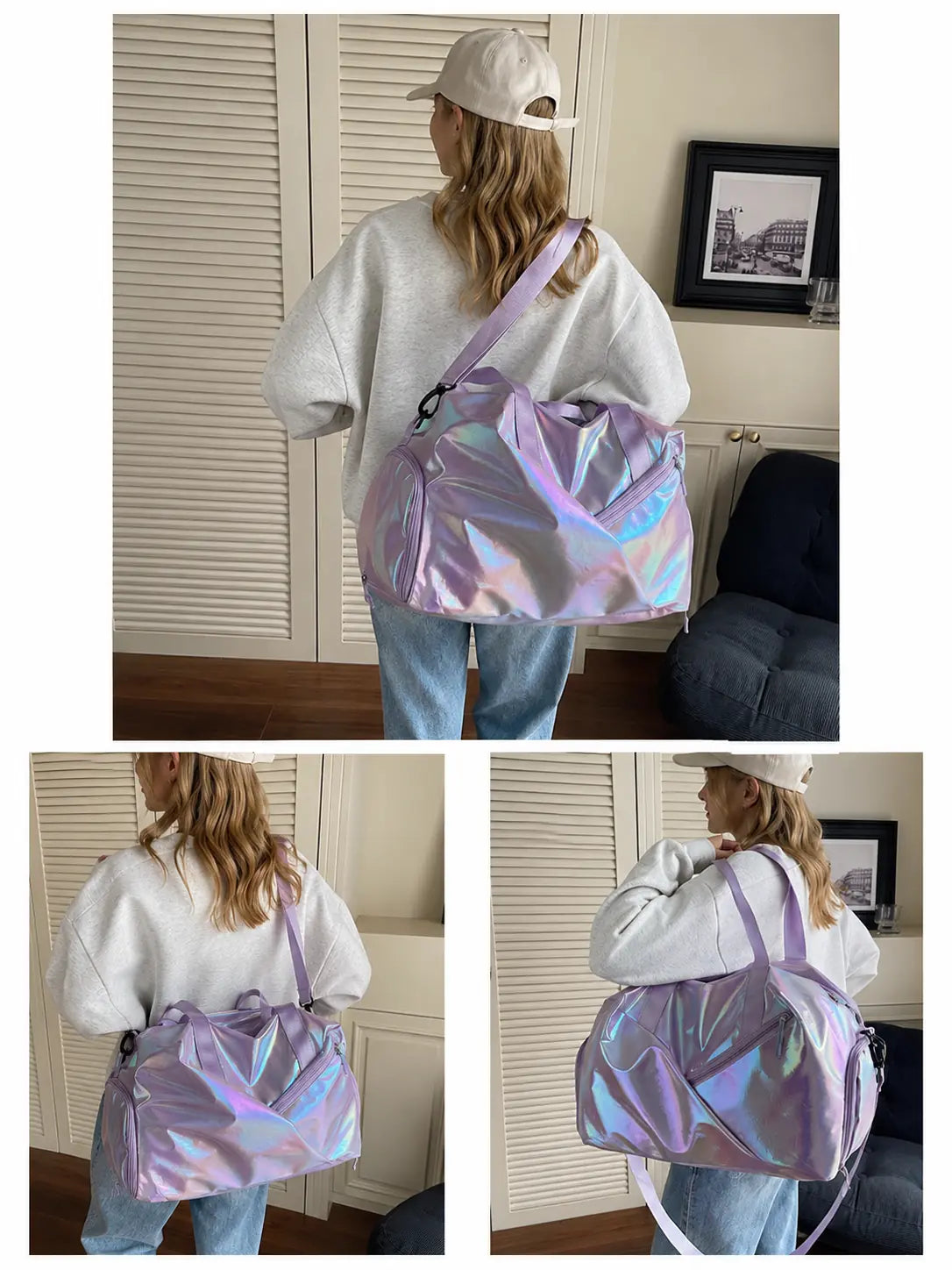 Aurora Drift Carryall - Lavender Prism